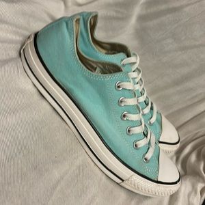 Converse Low Cut All Star Sneakers in Sea Foam Green- Very Good Used Condition!